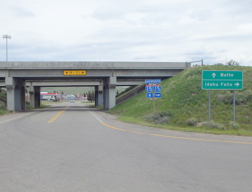 GDMBR: We passed under the Interstate to enter Lima, MT.